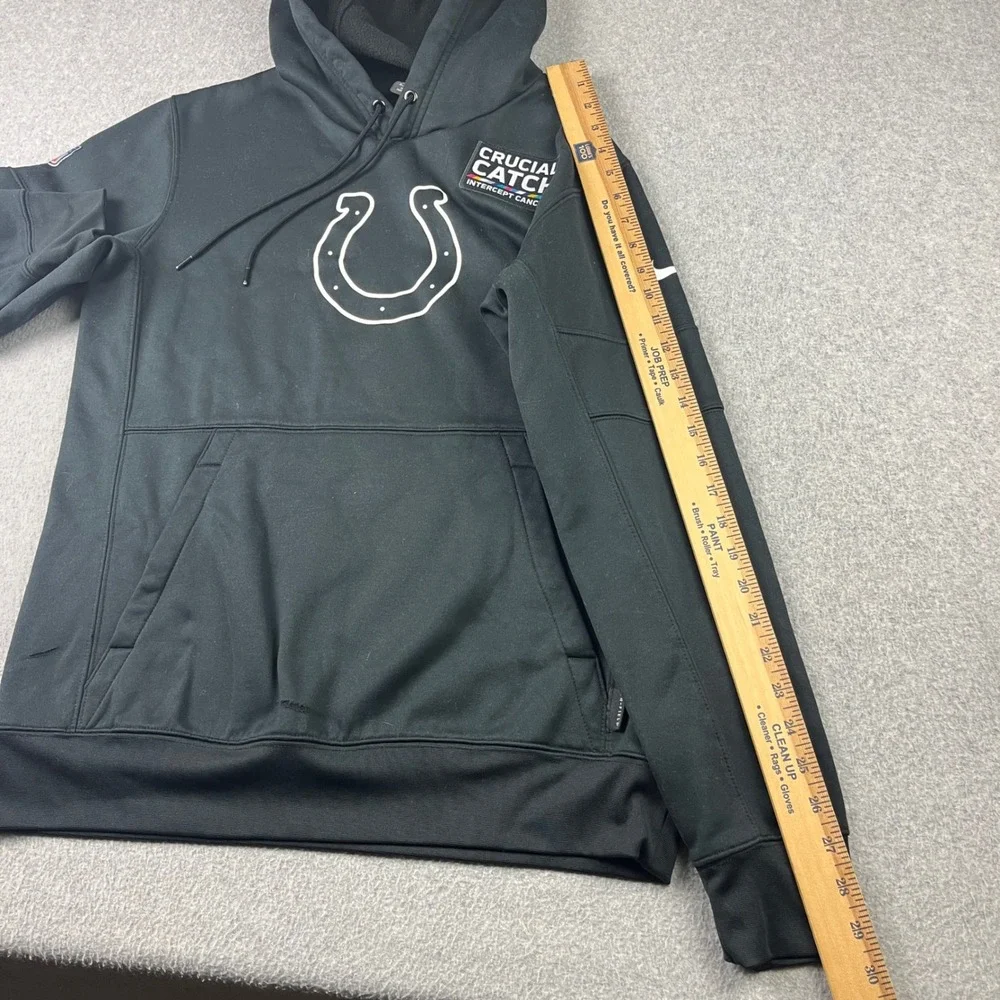 Nike Hoodie Mens Medium Black Indianapolis Colts NFL Crucial Catch Dri-Fit